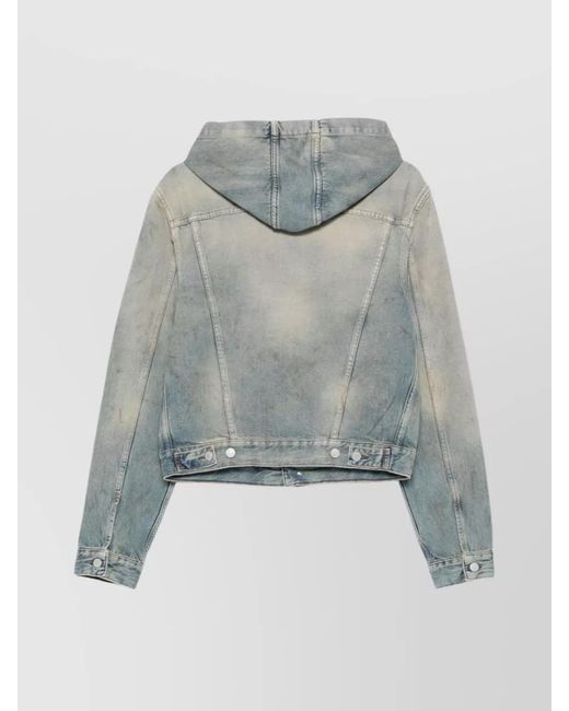 Acne Blue Denim Hooded Jacket for men