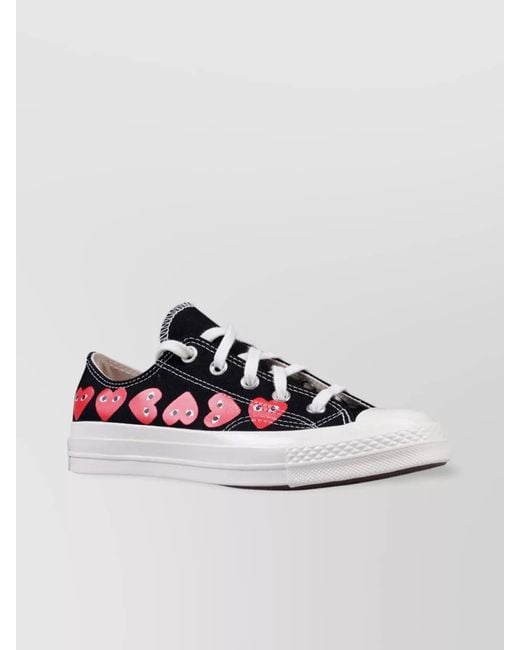 Comme des Garçons White Cotton Low Top Sneakers for men