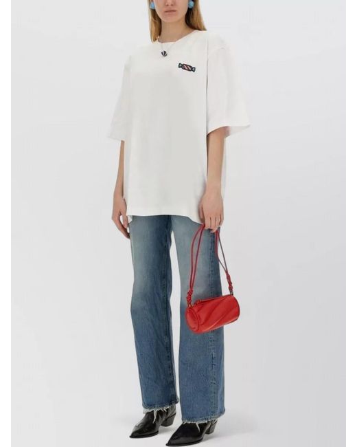Fiorucci White Candy Patch Embroidered Short Sleeve Shirt