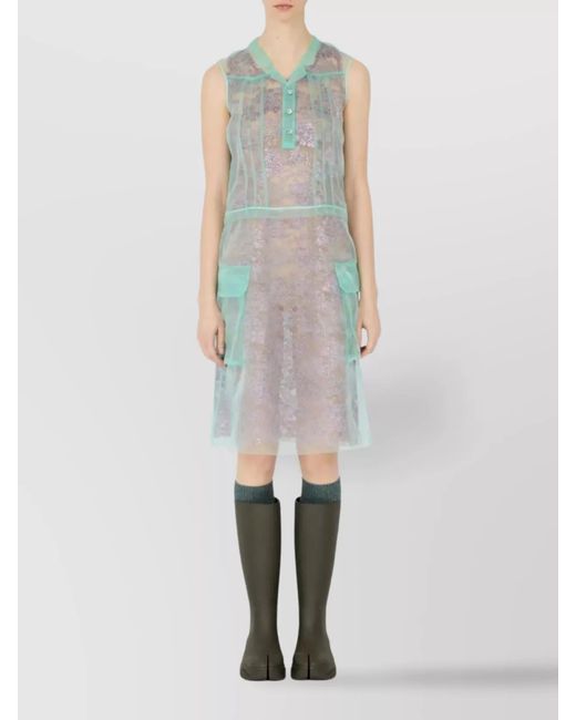 Maison Margiela Multicolor Sleeveless Buttoned Midi Dress