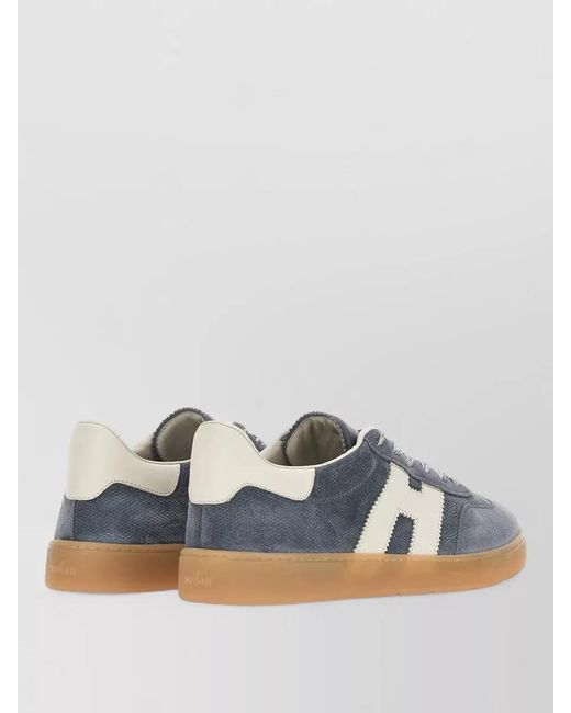 Hogan Blue Suede Low-Top Sneakers for men