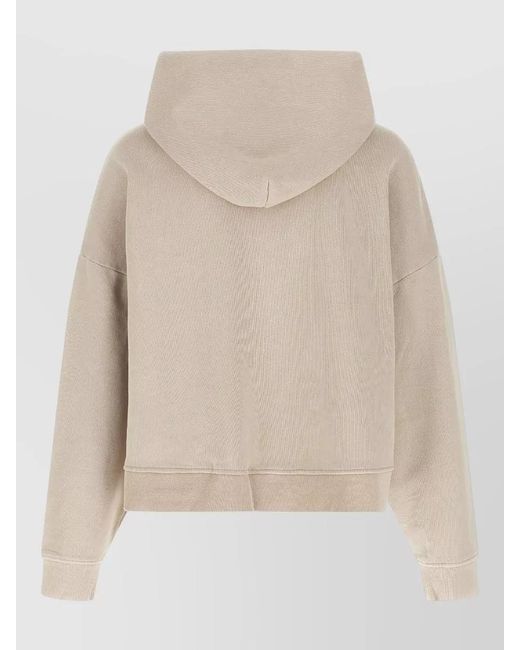 Entire studios Natural Hooded Sweatshirt Kangaroo Pocket Ribbed Cuffs Hem for men