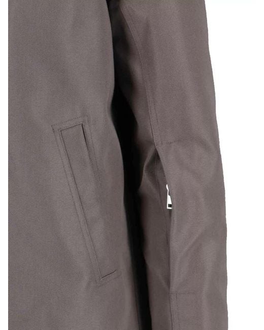 Rick Owens Gray Long Sleeve Jacket Point Collar Buttons for men