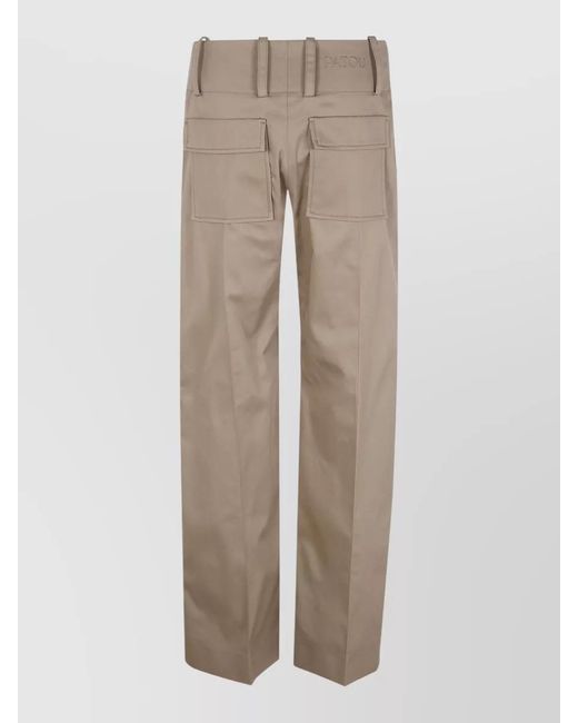 Patou Natural High-Rise Wide-Leg Trousers