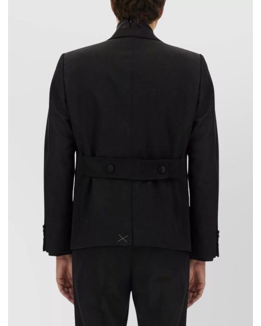 Dolce & Gabbana Black Virgin Wool Double-Breasted Suit Jacket for men