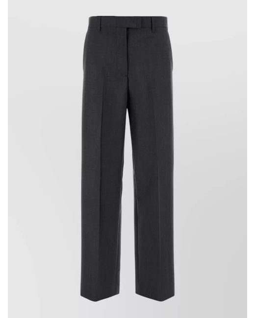 Miu Miu Blue Mohair Blend Tailored High Waist Trousers