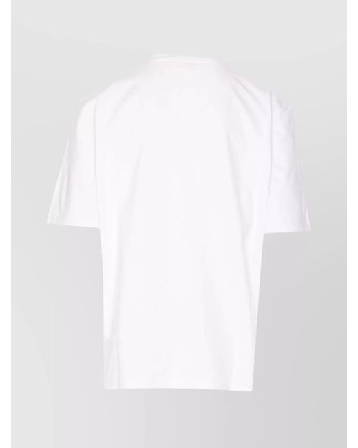 Marni White Cotton Oversized Logo T-Shirt for men
