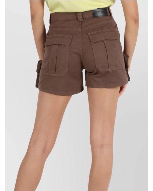 Pinko Brown Cotton Shorts