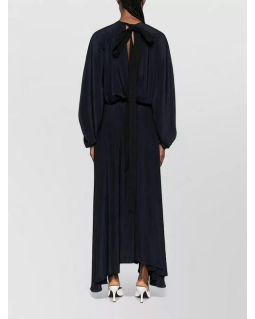 Lanvin Black Dress Knee Length Long Sleeves High Neckline