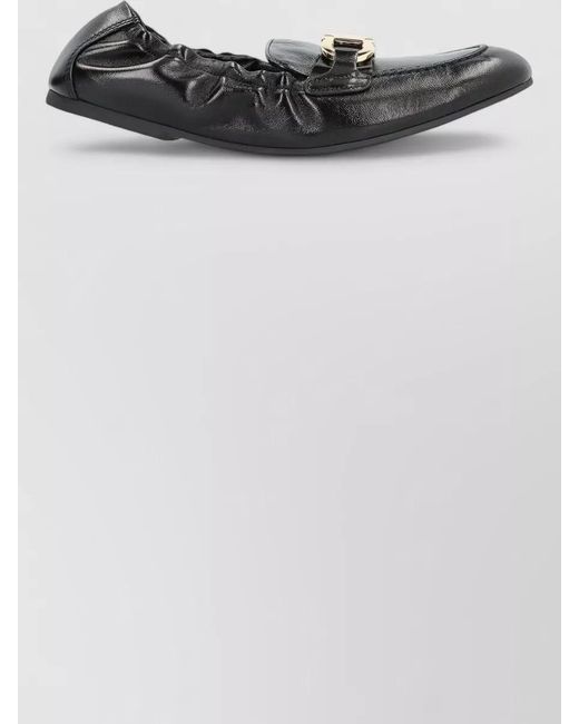 Ferragamo Multicolor Leather Ballerina Shoes