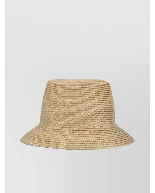 Saint Laurent Natural Straw Bucket Hat