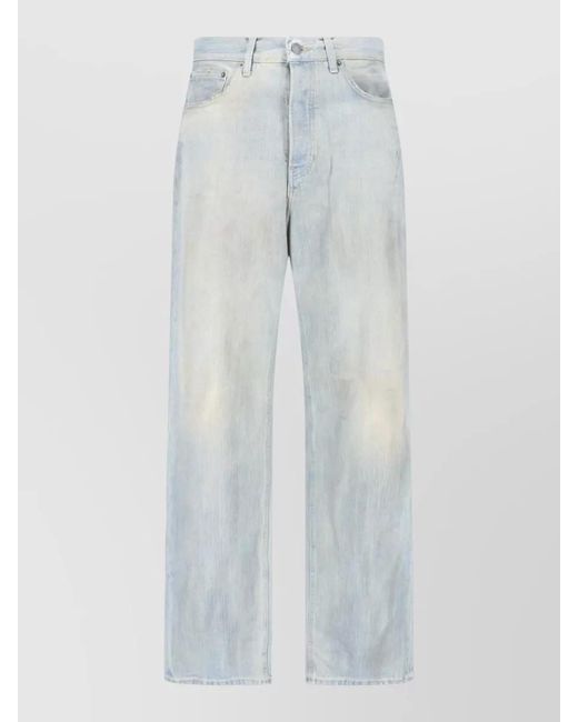 Haikure Blue Straight-Leg Trousers for men