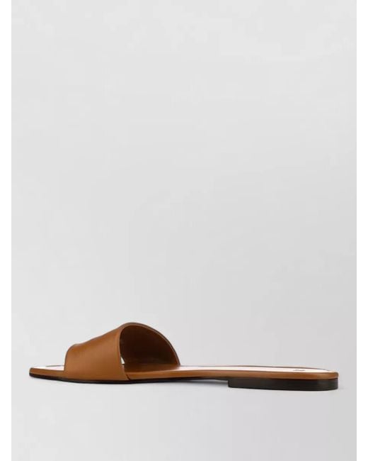 Céline White Flat Sole Open Toe Beach Slide Sandal