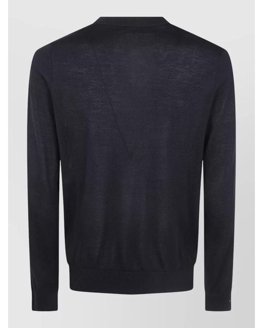 Paul Smith Blue Crew Neck Sweater Long Sleeves for men
