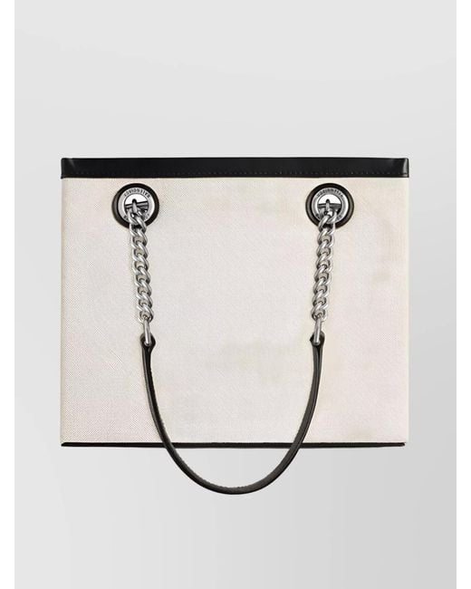 Balenciaga White Duty Free Small Canvas Tote Bag