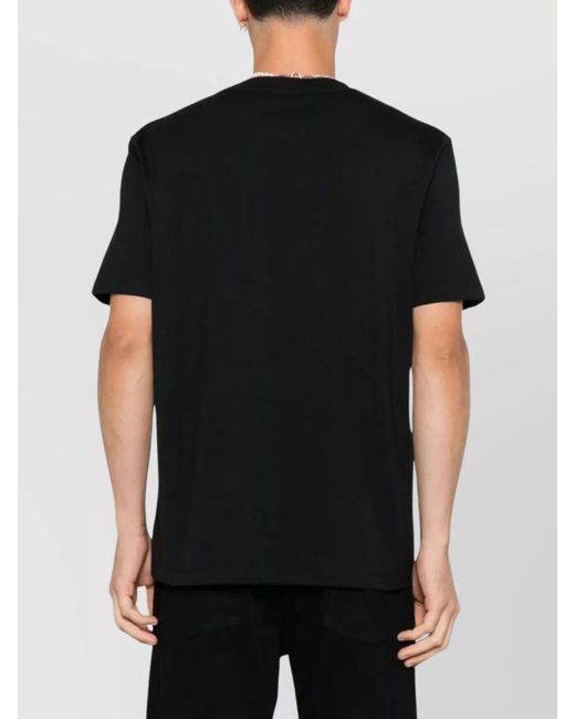 Balmain Black Organic Cotton Regular-Fit Logo-Print T-Shirt for men