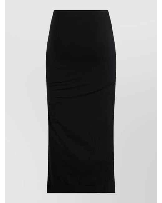 Totême Black High Waist Slim Fit Midi Skirt