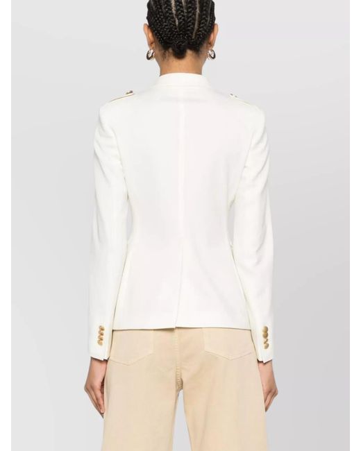 Tagliatore White Double-Breasted Blazer