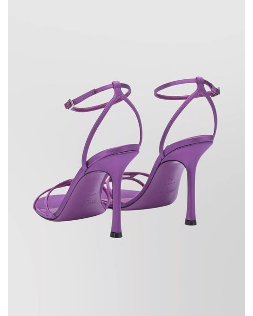 Jimmy Choo Pink Silk Satin Heeled Sandals