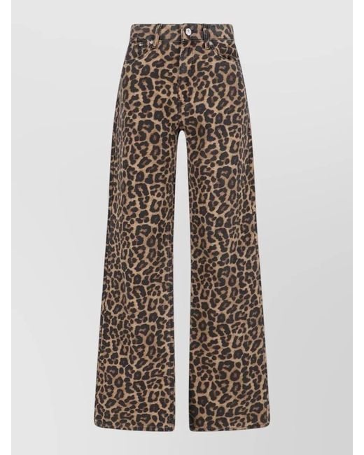 Anine Bing Multicolor Cotton Wide-Leg Trousers