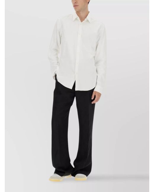 Theory White Cotton Blend Shirt for men