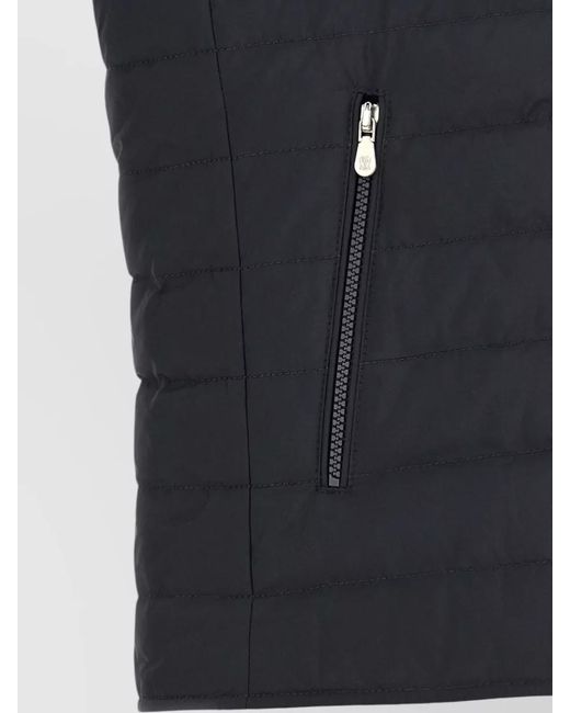 Brunello Cucinelli Black Horizontal Quilted Goose Down Technical Vest for men