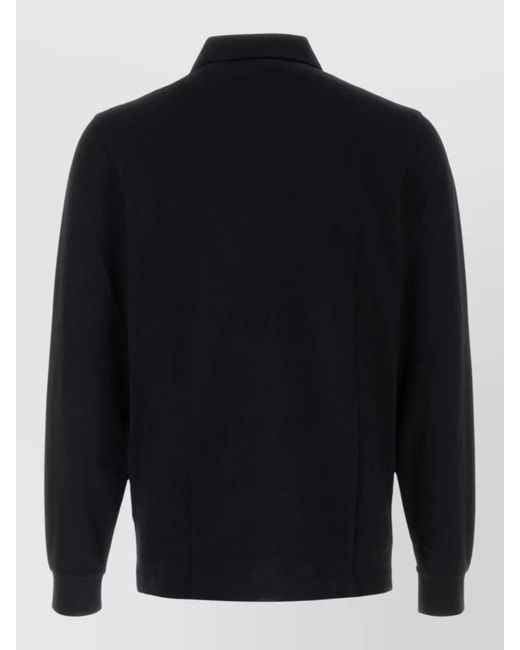 Fred Perry Blue Long Sleeve Piquet Polo Shirt for men