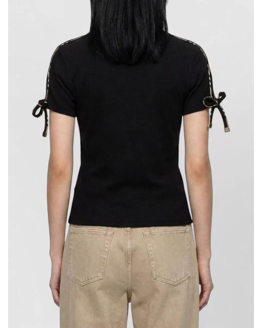 Burberry Black Taisie Ekd Embroidered T-Shirt