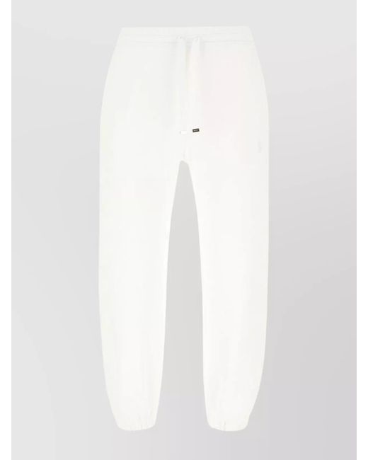 McQueen White Cotton Track Pants