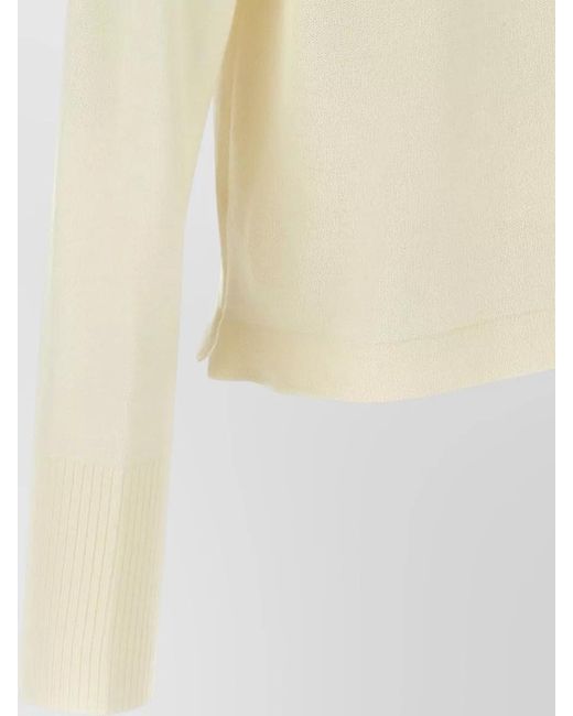 Ma'ry'ya Natural Wool Knit Crew Neck Sweater Pocket for men