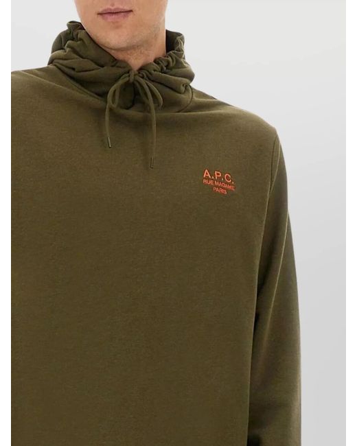 A.P.C. Green Cotton Hoodie for men