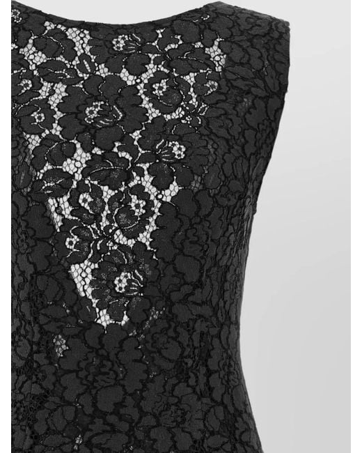 Pinko Black Cotton Midi Dress