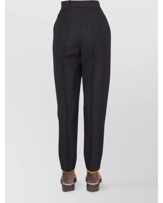 Tory Burch Blue Mohair Tapered Trousers