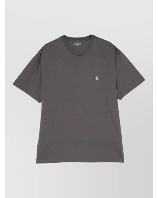 Carhartt Gray Cotton Short-Sleeve Polo Shirt for men