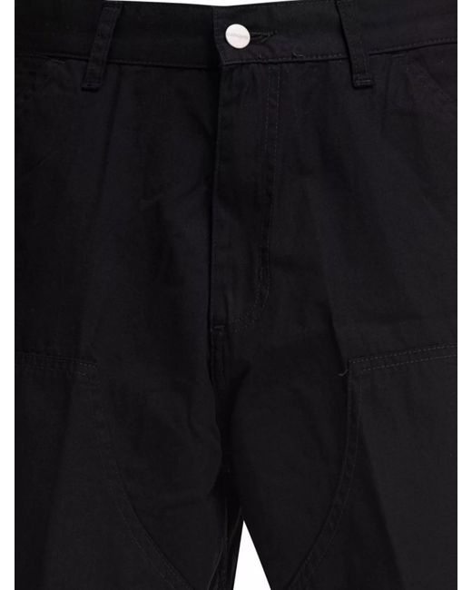 Carhartt Black Cotton Double Knee Cargo Shorts for men
