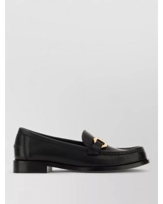 Ferragamo Black Maryan Loafers Tone Hardware Round Toe