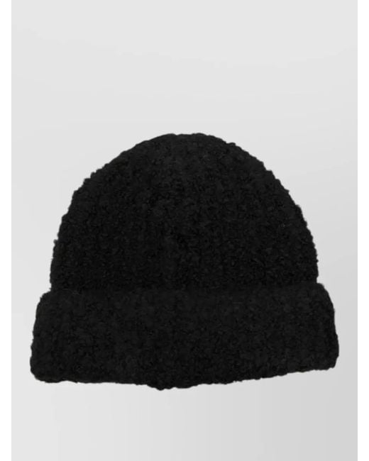 MM6 by Maison Margiela Black Logo Beanie