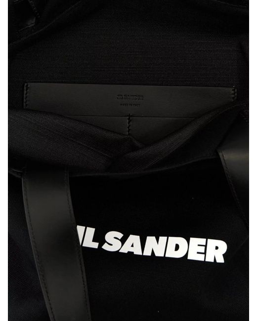 Jil Sander Black Medium Canvas Tote Bag