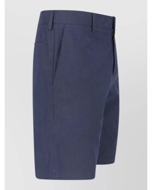 Paul Smith Blue Tailored Shorts Belt Loops And Pockets for men