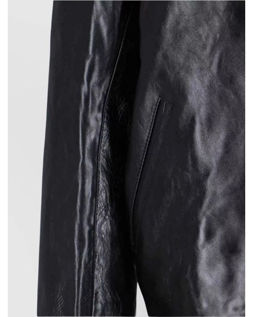 Our Legacy Black Mini Leather Zipped Jacket for men
