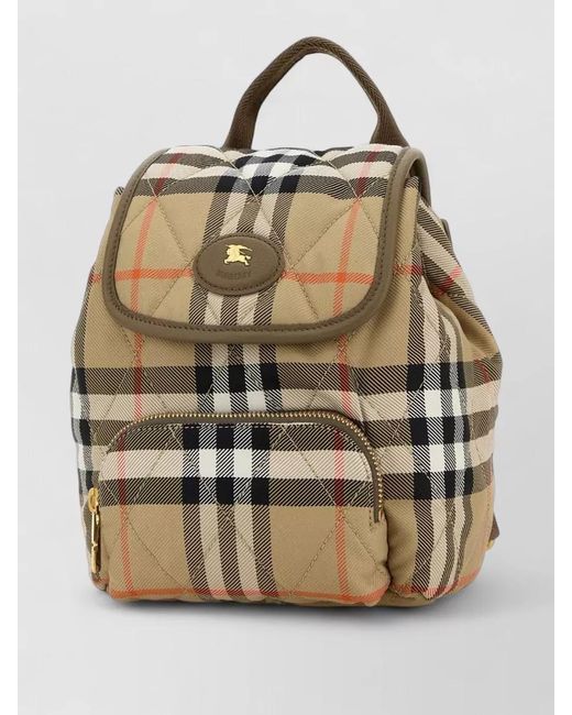 Burberry Multicolor Horseshoe Mini Nylon Quilted Backpack