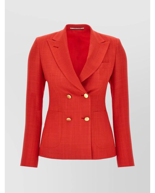 Tagliatore Double-Breasted Blazer With Structured Shoulders