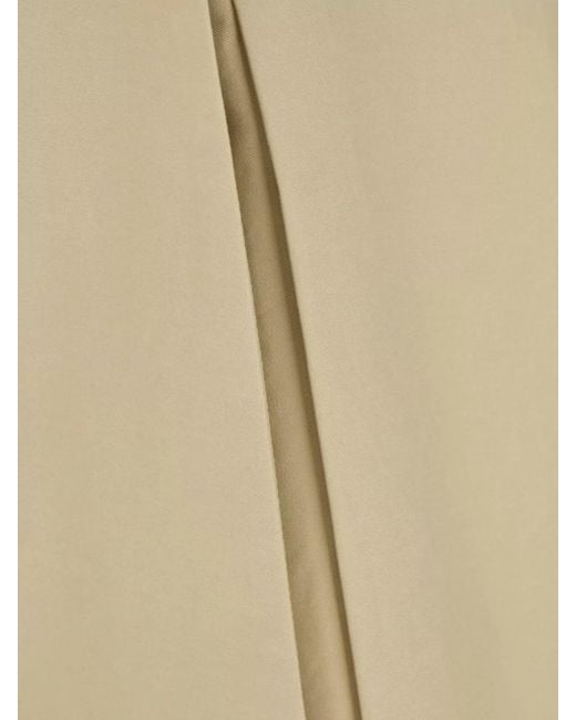 Burberry Natural Cotton Pleated Skirt