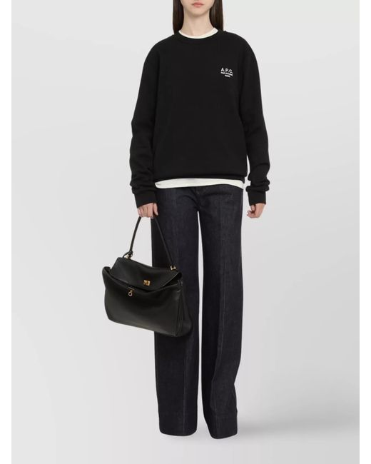 A.P.C. Blue Madame Street Standard Crew-Neck Sweatshirt
