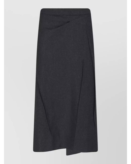 Victoria Beckham Black Wool Wide-Leg Trousers