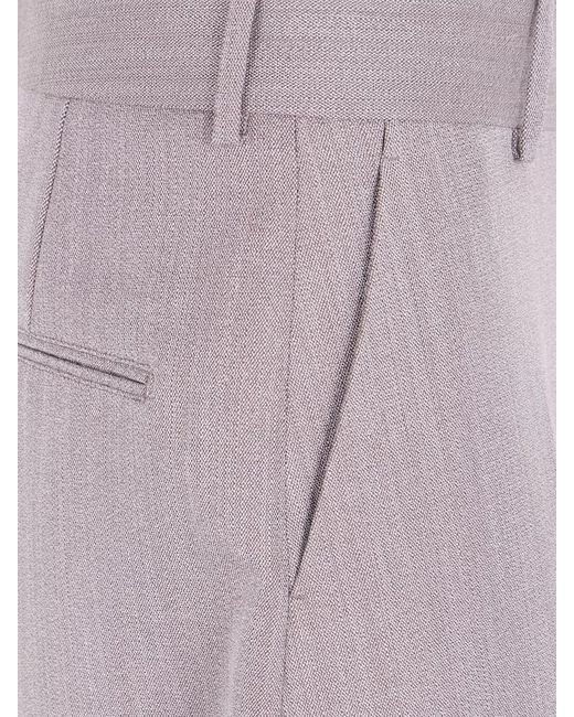 Studio Nicholson Purple Full Length Curved Leg Tailored Pants for men