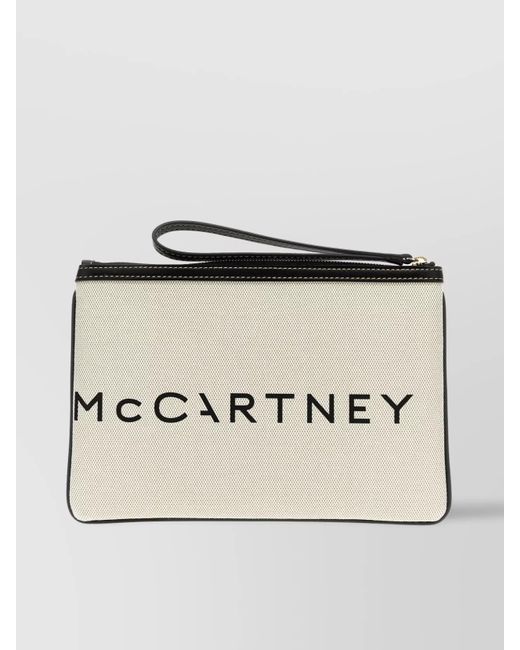Stella McCartney Natural Smc Canvas Pouch Clutch Bag