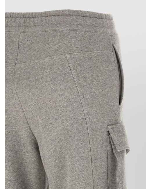 The Attico Gray Fern Relaxed Cargo Trousers Side Pockets