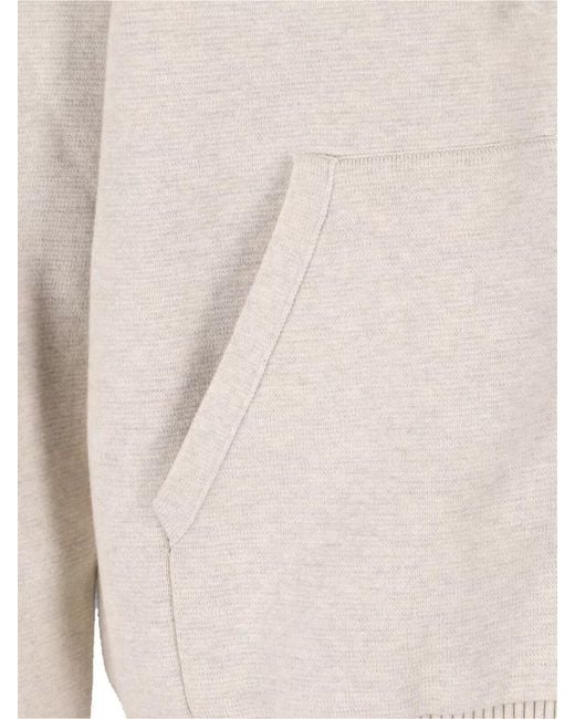Thom Browne Natural Hooded Jacket Kangaroo Pocket Ribbed Cuffs for men