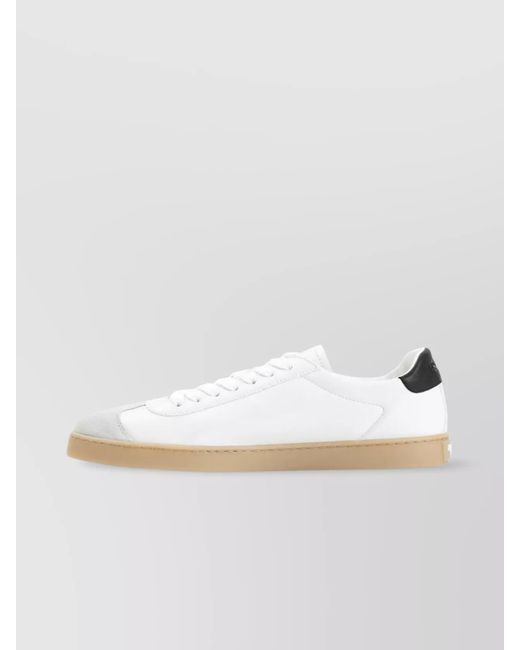 Prada Metallic Leather Low-Top Sneakers for men